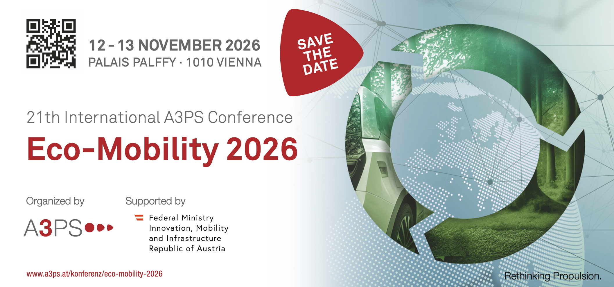 flyer: Save the date: Eco-Mobility 2026 on November 12-13 2026