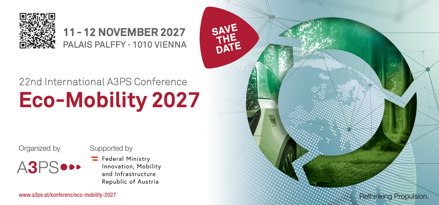 Flyer Eco-Mobility; 22nd international A3PS Conference on 11-12 November 2027