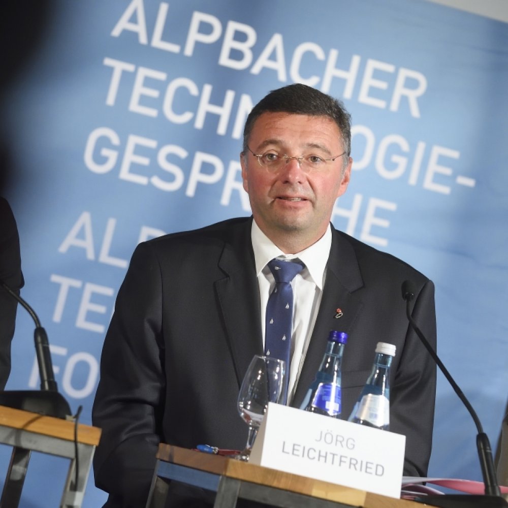 Auftaktpressekonferenz zu den diesjährigen Alpbacher Technologiegesprächen. Im Bild: Technologieminister Jörg Leichtfried, Foto: AIT / Johannes Zinner